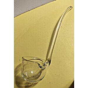 Vintage Glass Ladle 14 ” Hand Blown - Ladle Bowl 4" wide